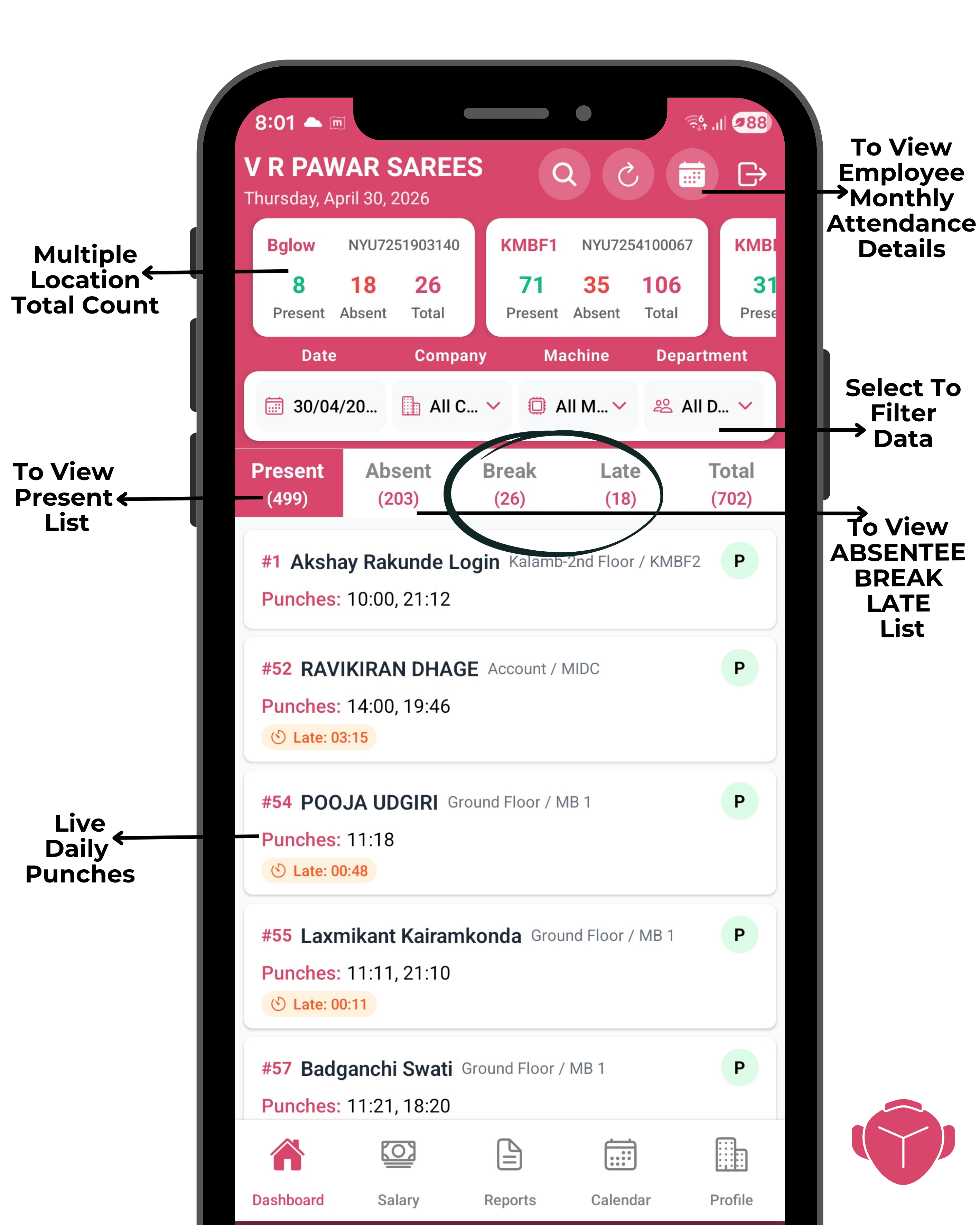TimeTally new dashboard preview